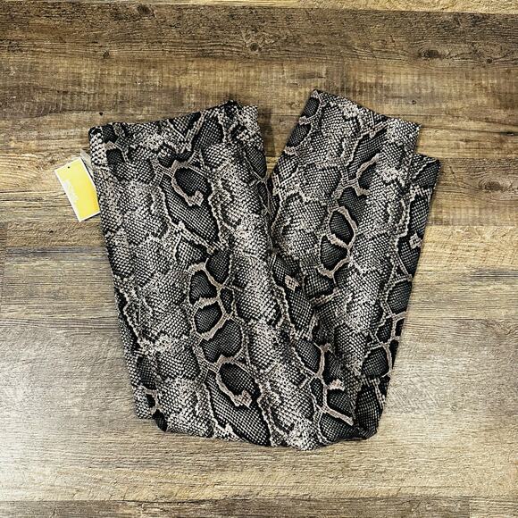 Michael Kors Pants - Michael Kors Womens Gray Snakeskin Print Stretch Mid Rise Skinny Pants 14W NWT